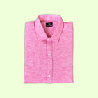 Pink Linen Dad Twinning Shirt