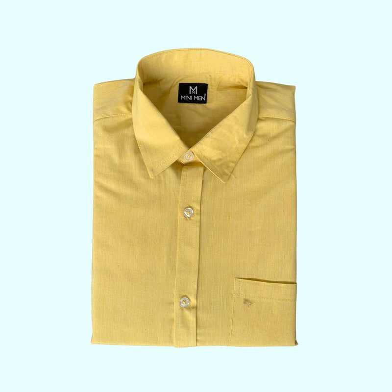 Lemon Yellow 100% Cotton Dad n Son Twinning Shirts