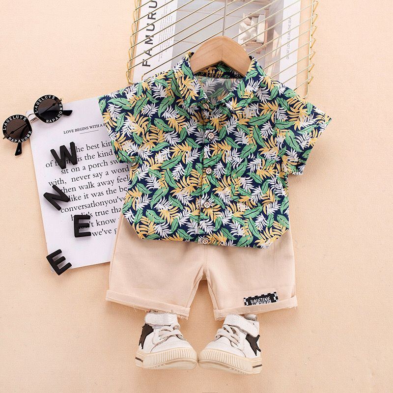 Tropical Shirt Shorts set