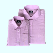 Lilac 100% Cotton Dad n Son Twinning Shirts