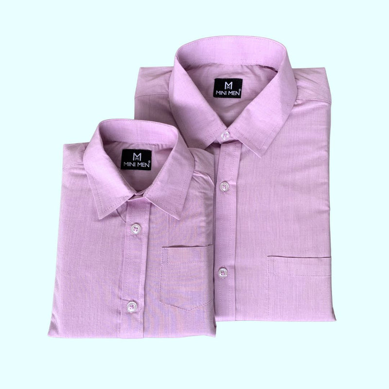 Lilac 100% Cotton Dad n Son Twinning Shirts
