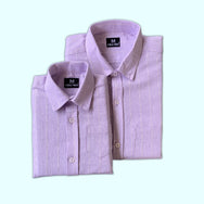 Pastel Purple Stripes Dad n Son Twinning Shirts