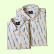 Beige Ikat Dad n Son Shirts