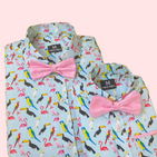 Birds of the Paradise Dad and Son Twinning Shirts