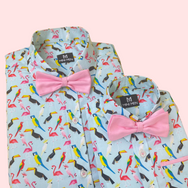 Birds of the Paradise Dad and Son Twinning Shirts