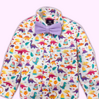 Colorful Dino Purple- Dad Twinning Shirt