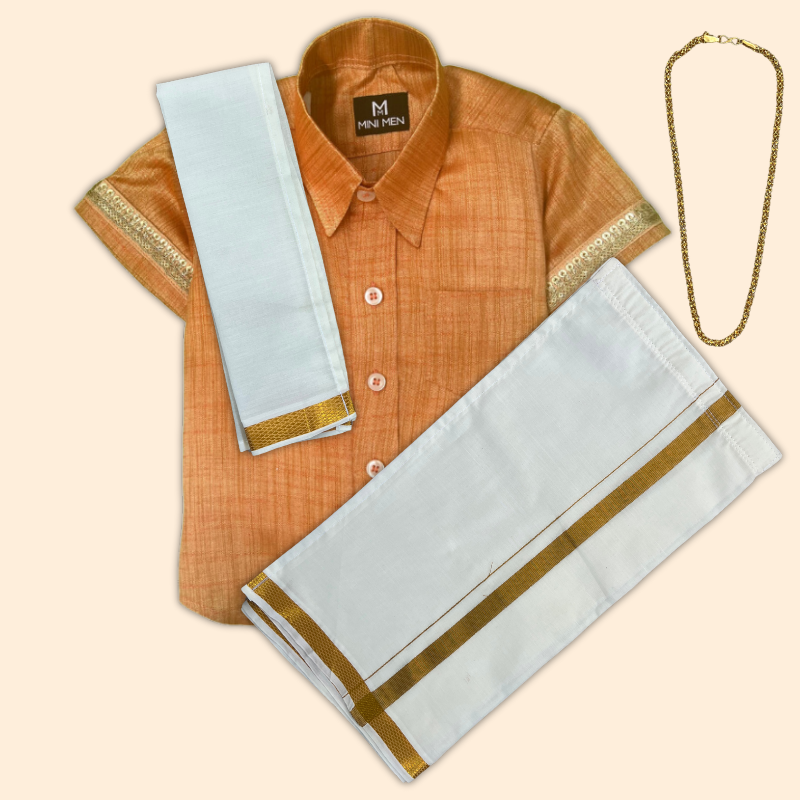 Silk shirt sales and dhoti