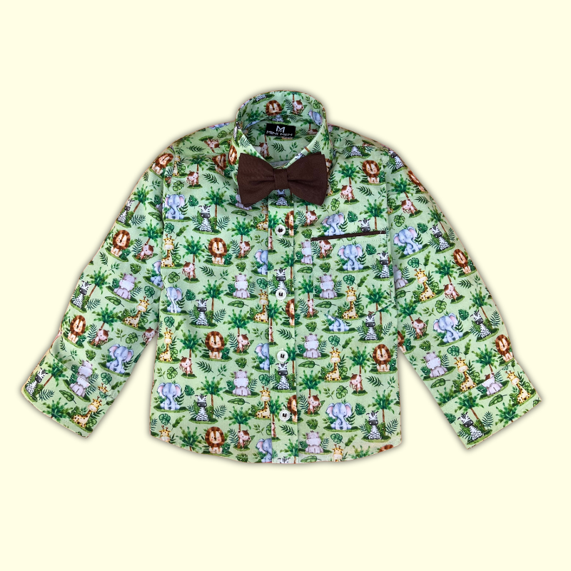 Wild Safari Bow Tie Shirt