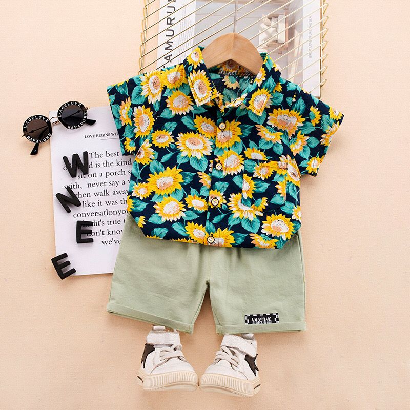 Sunflower Shirt Shorts set