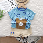 Star Bear T Shirt Shorts set