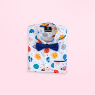 Space Explorer - Planets - Bow Tie Shirt