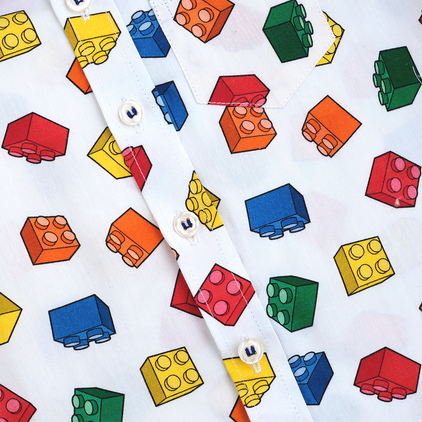 Building Blocks and Royal Blue Pant - Pant Shirt Set