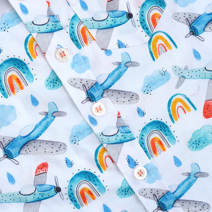 Airplane Rainbow and Peach Pant - Pant Shirt Set