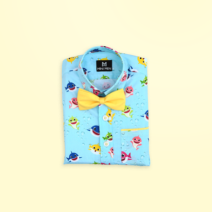 Baby Shark and Royal Blue Pant - Pant Shirt Set