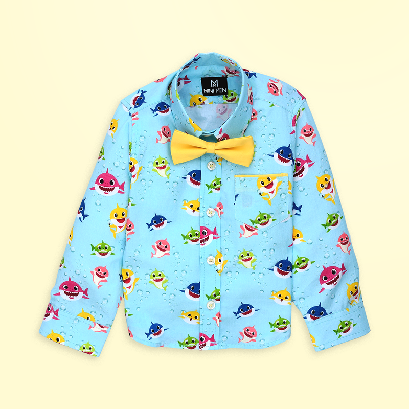 Baby Shark Suspender Set - Yellow