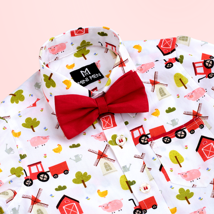 Farm and Red Pant - Pant Shirt Set