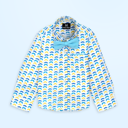 Lil Man and Bright Blue Pant - Pant Shirt Set