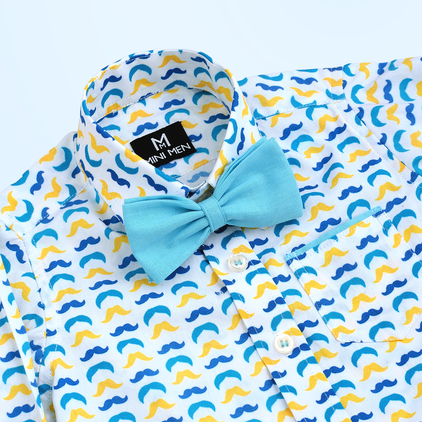 Lil Man and Bright Blue Pant - Pant Shirt Set
