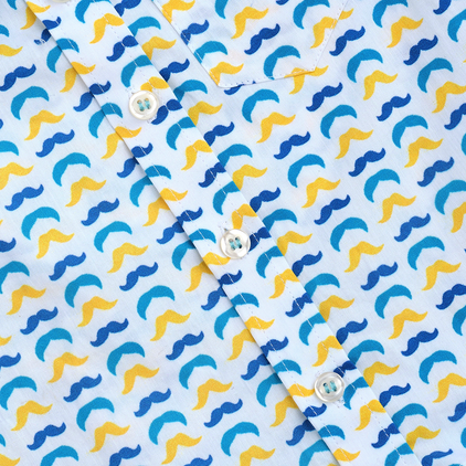 Lil Man and Bright Blue Pant - Pant Shirt Set