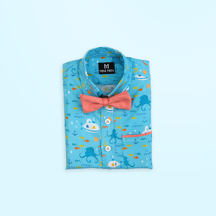 Under the Sea and Peach Pant - Pant Shirt Set