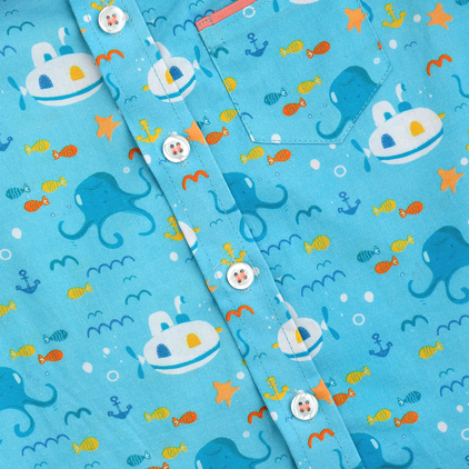 Under the Sea and Peach Pant - Pant Shirt Set