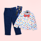 Vroom Vroom Suspender Set - Royal Blue