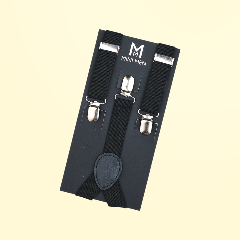 Construction Vehicles Suspender Set - Black