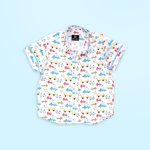 Beep Beep and Blue Shorts - Shorts Shirt Set