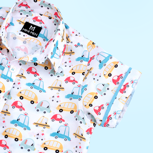 Beep Beep and Blue Shorts - Shorts Shirt Set