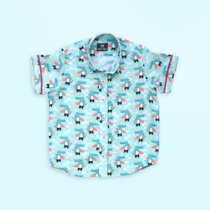 Cool Crocodile and Orange Shorts - Shorts Shirt Set