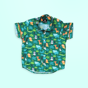 Jungle Safari and Yellow Shorts - Shorts Shirt Set