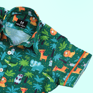 Jungle Safari and Yellow Shorts - Shorts Shirt Set