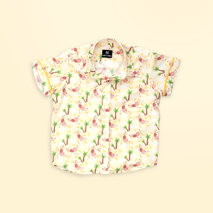 Naughty Monkey and Green Shorts - Shorts Shirt Set