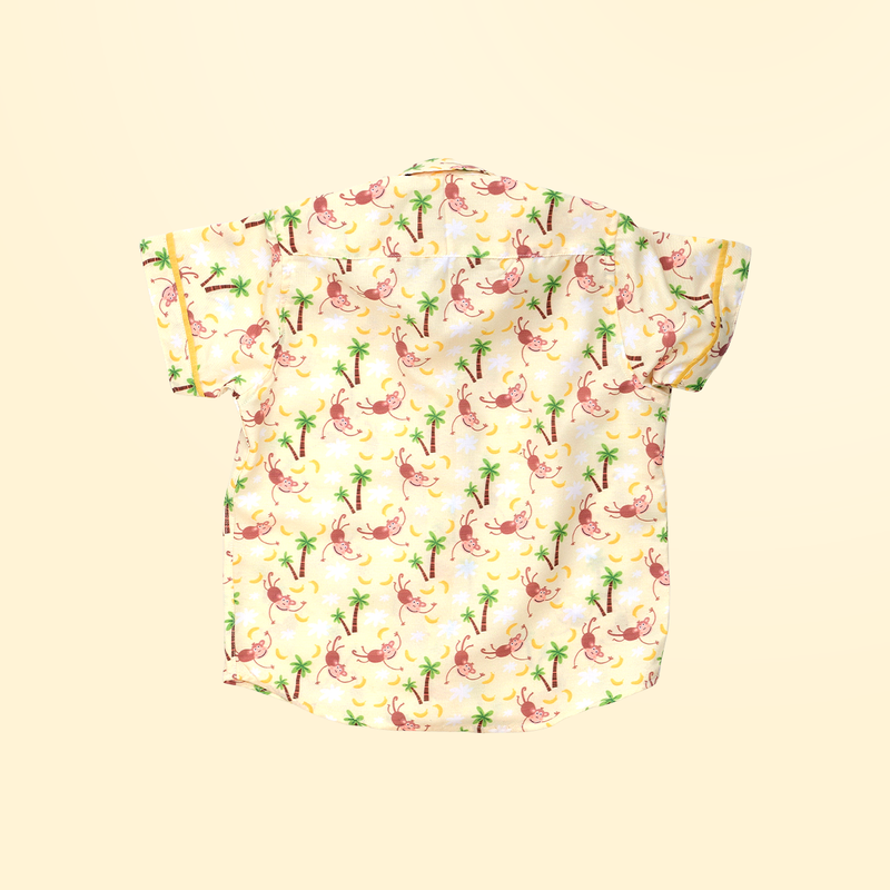 Naughty Monkey and Green Shorts - Shorts Shirt Set
