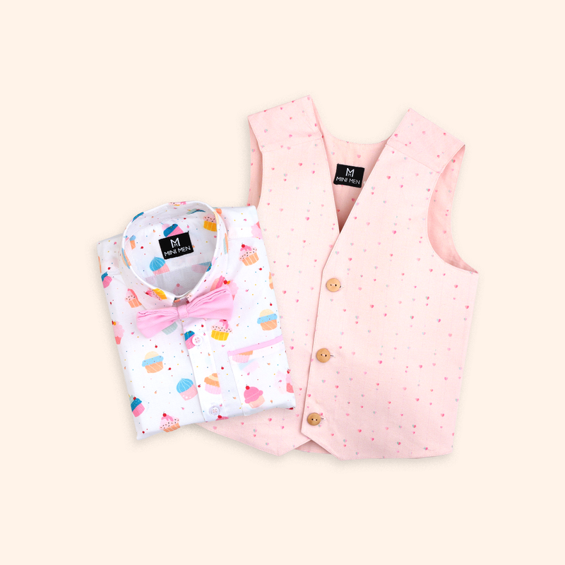 Sweet Treats - Cupcakes - Bowtie Shirt and Waistcoat