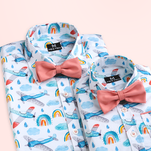 Airplane Rainbow - Dad and Son Twinning Shirts