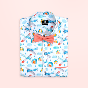 Airplane Rainbow - Dad and Son Twinning Shirts