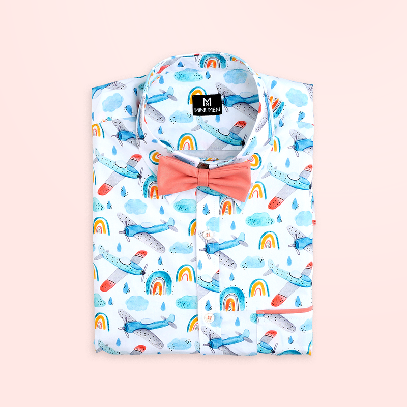 Airplane Rainbow - Dad and Son Twinning Shirts
