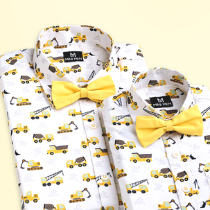 Construction Vehicles - Dad and Son Twinning Shirts