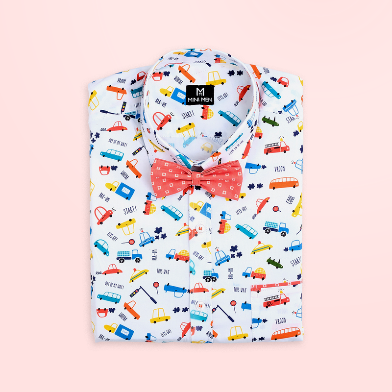 Vroom Vroom - Transportation Car - Dad and Son Twinning Shirts