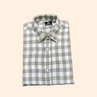 Pastel Beige Checks Son Shirt - (Add-on)