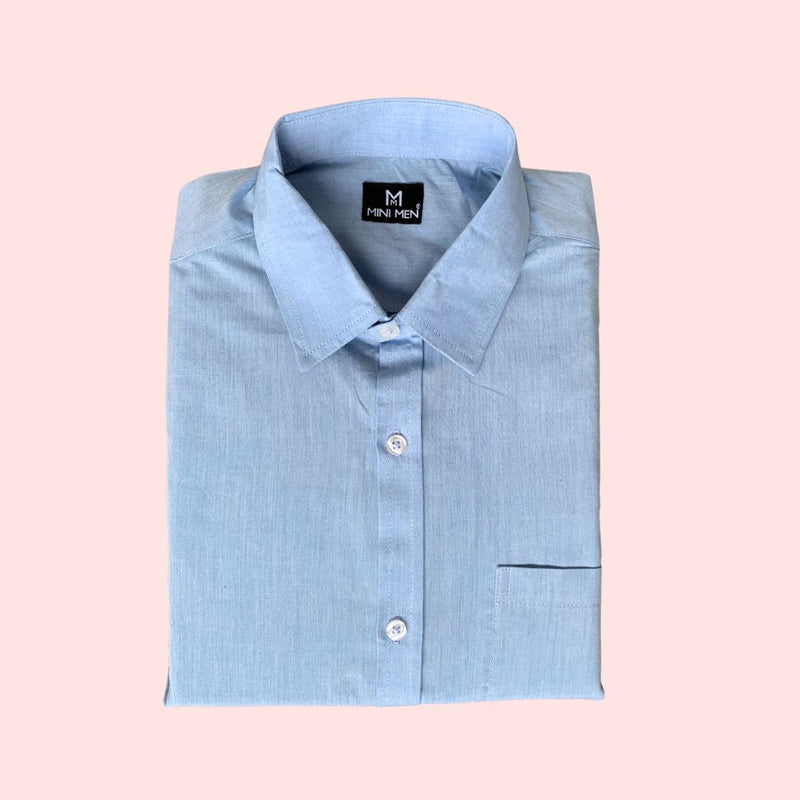 Sea Breeze Blue 100% Cotton Son Shirt - (Add-on)