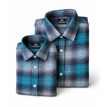 Blue Haze Checks Dad n Son Twinning Shirts