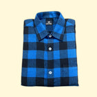 Blue Black Checks Dad Twinning Shirt