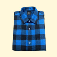 Blue Black Checks Son Shirt - (Add-on)