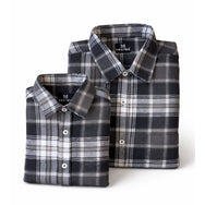 Classic Grey Checks Dad n Son Twinning Shirts