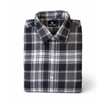 Classic Grey Checks Dad n Son Twinning Shirts