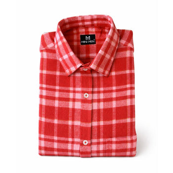 Classic Red Checks Dad n Son Twinning Shirts