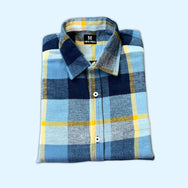 Vintage Navy Blue Checks Son Shirt - (Add-on)