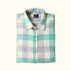 Pastel Green Blue Checks Son Shirt - (Add-on)